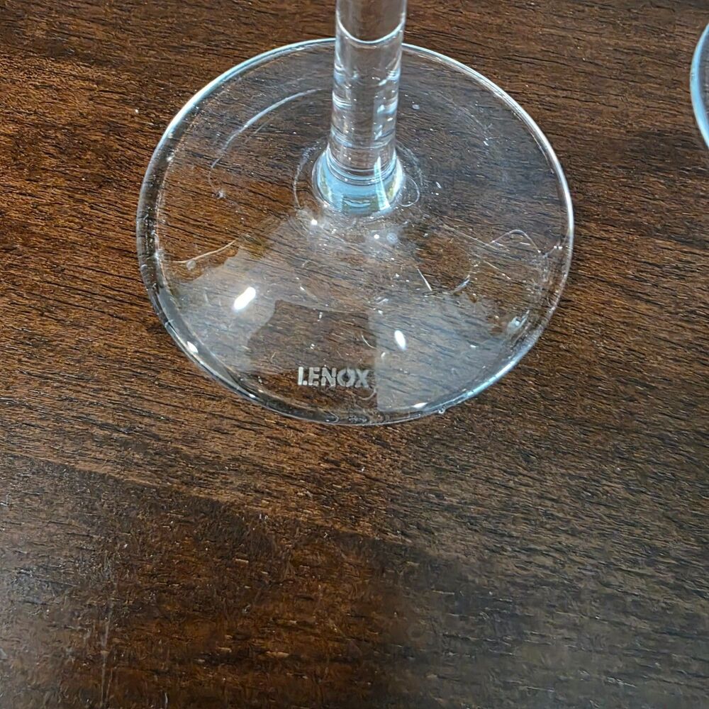 Lenox Christmas Wine Glasses Holiday Balloon Set of 4 Holly Berry Design 14 Oz - Picture 5 of 5